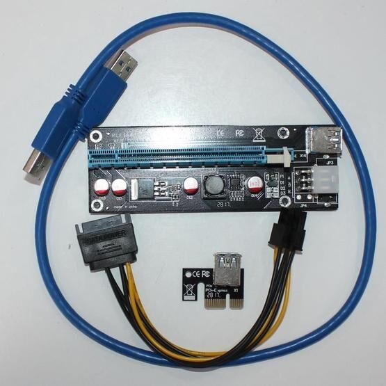 Alfais 5147 PCI Express 1X to 16X USB 3.0 Riser Yükseltici Uzatma Kartı