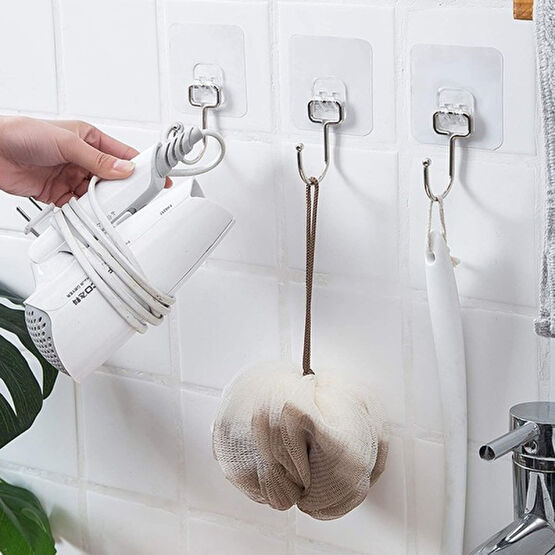 Alper Banyo Banyo Için Güçlü Yapışkan Kancalar yapışkanlı Askılar mutfak ev Ofis Için Duvar Askıları 1 Adet Banyo Askılık Fiyatı