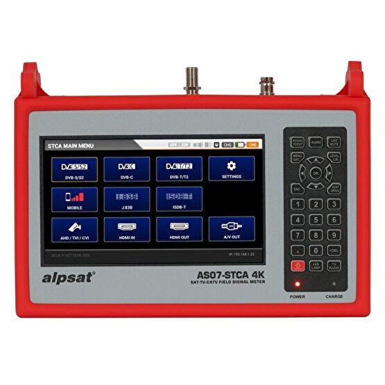 Alpsat As07Stca-4K DVB S-S2/T-T2/C/J.83B /Isdb-t Combo Sinyal Analizörü Uydu Alıcısı Aksesuarları Fiyatı