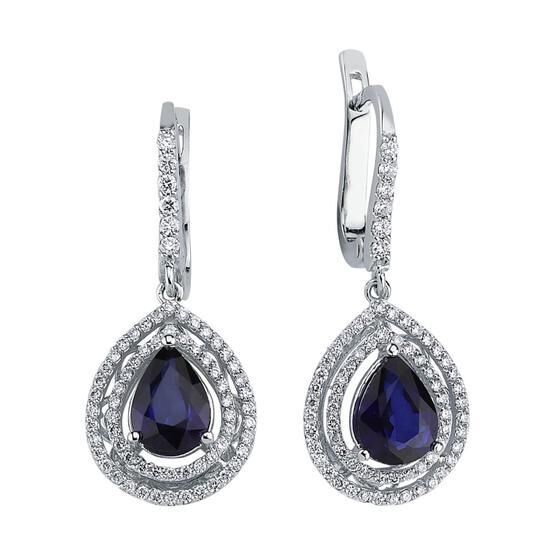 Altınbaş P426952 Pırlanta Safir Küpe