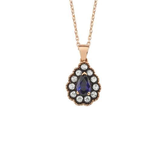 Altınbaş PINS066 Elmas Safir Kolye