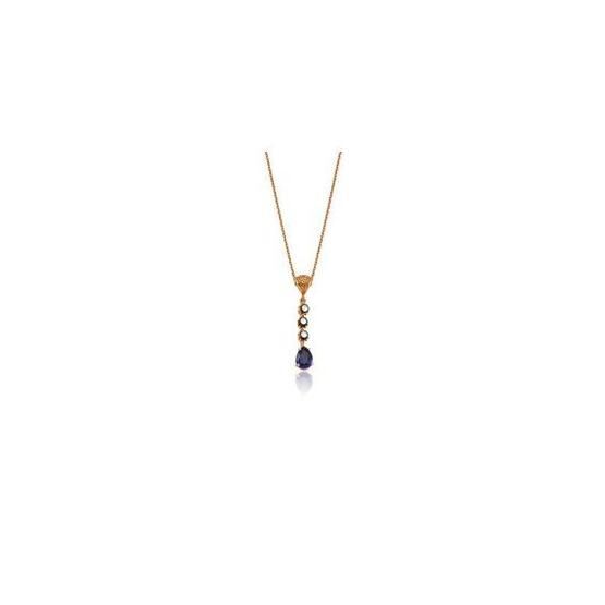 Altınbaş PINS066 Elmas Safir Kolye