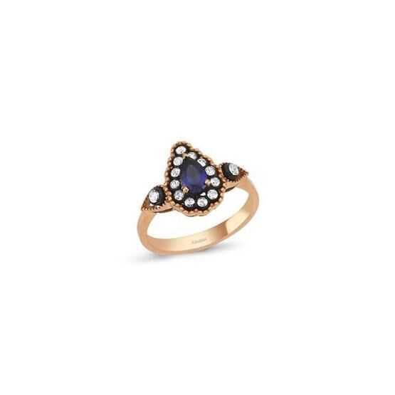 Altınbaş PINS130 Elmas Safir Yüzük