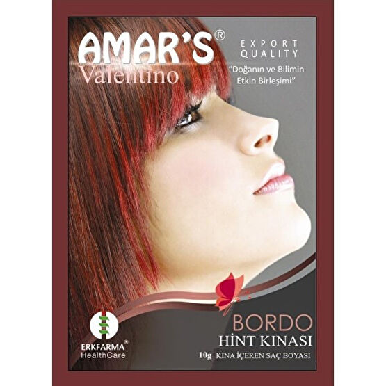 Amar's Kına İçeren Saç Boyası Bordo Renk (Koyu Kızıl) 10 gr - 1 Adet Saç Boyası Fiyatı
