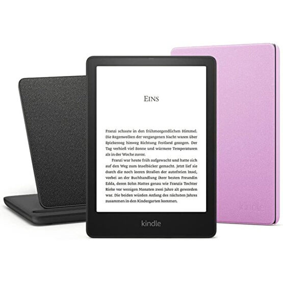 Amazon Kindle Paperwhite 5 6.8" 32 GB Reklamsız E-Kitap Okuyucu - Orijinal Mor Deri Kılıf ve Şarj Adaptörü E-Kitap Okuyucu Fiyatı
