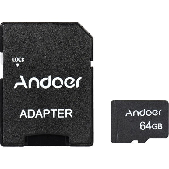 Andoer 64 GB Sınıf 10 Hafıza Kartı Tf Kart + Tf Kart (Yurt Dışından) Hafıza Kartları Fiyatı
