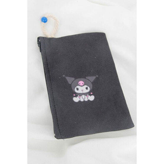 Anime Marketi Anime Kuromi Face Tasarımlı Bez Kalemlik Veya Makyaj Çantası Makyaj Çantası Fiyatı