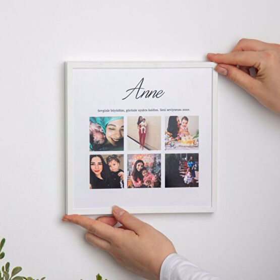 Anneye 6 Fotoğraflı 20x20 Yapışan Çerçeve