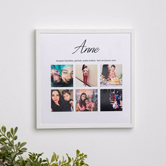 Anneye 6 Fotoğraflı 20x20 Yapışan Çerçeve