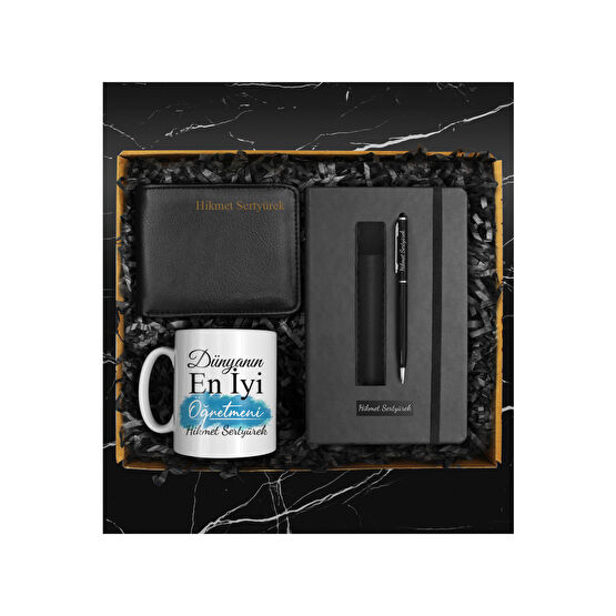 Apollon Gift Öğretmenler Gününe Özel Dünyanın En Iyi Öğretmeni Kupası & Defter & Kalem & Cüzdan Hediye Seti Hediyelik Eşya Fiyatı