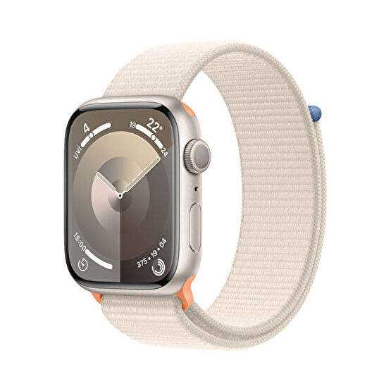 Apple Watch Series 9 GPS 45mm Starlight Aluminium Case with Starlight Sport Loop Akıllı Saat Fiyatı