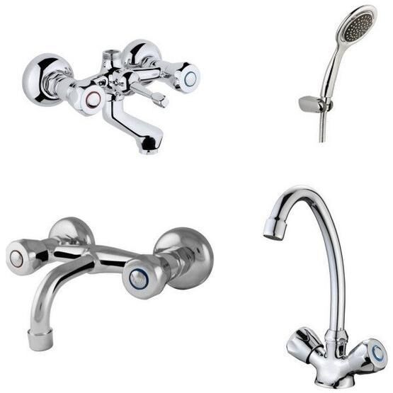Arçe Klasik Çevirmeli Banyo + Kuğu Evye + Sabit Lavabo Bataryası + Duş Takım Banyo Bakım Aksesuarları Fiyatı