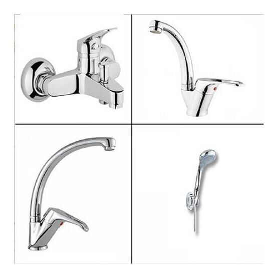Arçe Klasik Çevirmeli Banyo + Kuğu Evye ve Lavabo Bataryası