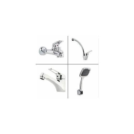 Arçe Klasik Çevirmeli Banyo + Kuğu Evye ve Lavabo Bataryası