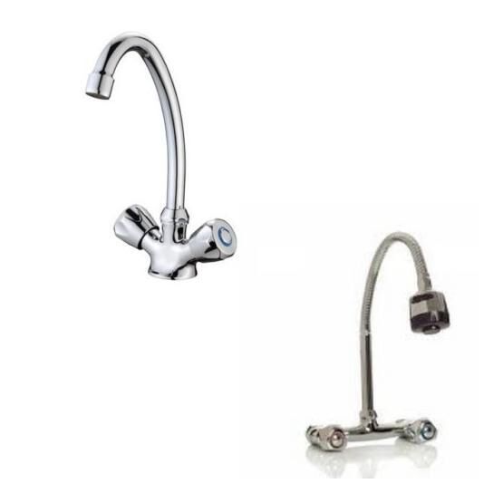 Arçe Klasik Çevirmeli Banyo + Kuğu Evye Ve Spiralli Lavabo Bataryası