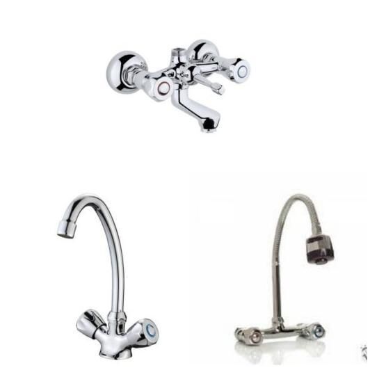 Arçe Klasik Çevirmeli Banyo + Kuğu Evye Ve Spiralli Lavabo Bataryası