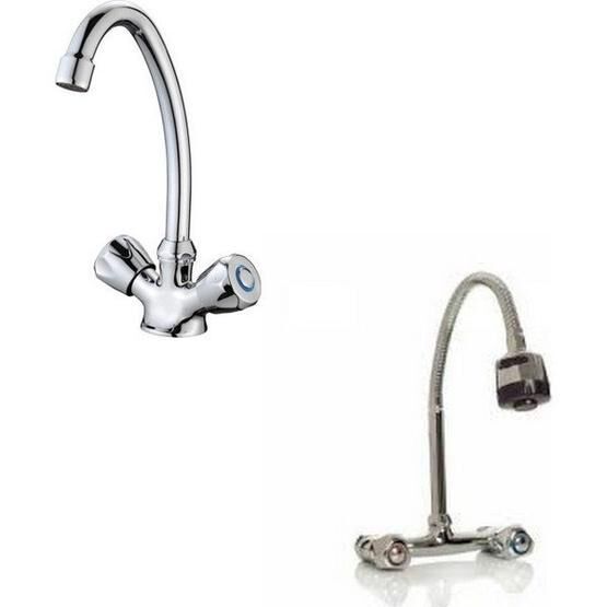 Arçe Klasik Çevirmeli Banyo + Kuğu Evye Ve Spiralli Lavabo Bataryası