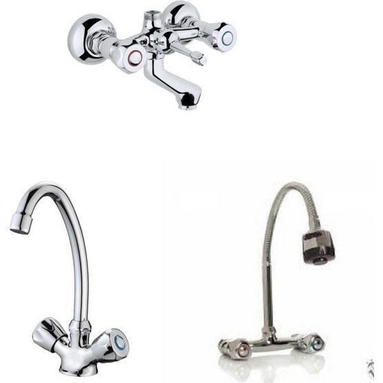 Arçe Klasik Çevirmeli Banyo + Kuğu Evye Ve Spiralli Lavabo Bataryası
