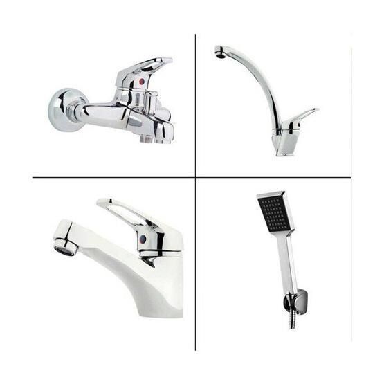 Arçe Klasik Çevirmeli Banyo + Kuğu Evye Ve Spiralli Lavabo Bataryası