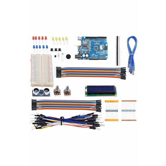 Arduino 124 Parça Uno R3 Robotik Kodlama Uygulamaları Süper Başlangıç Proje Eğitim Seti T1 Kutu Bilgisayar Yedek Parça Fiyatı