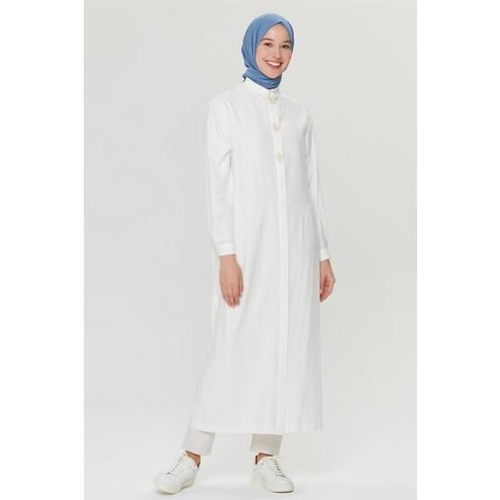 Armine 21Y4396 Ekru Kadın Tesettür Tunik