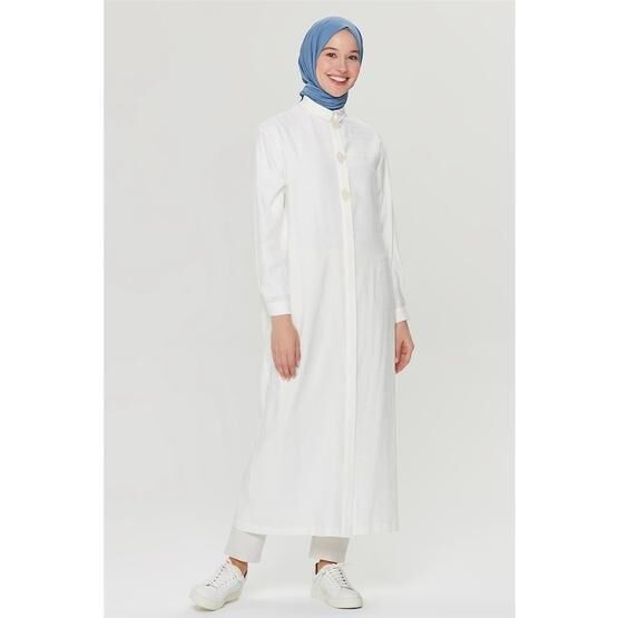 Armine 21Y4396 Ekru Kadın Tesettür Tunik