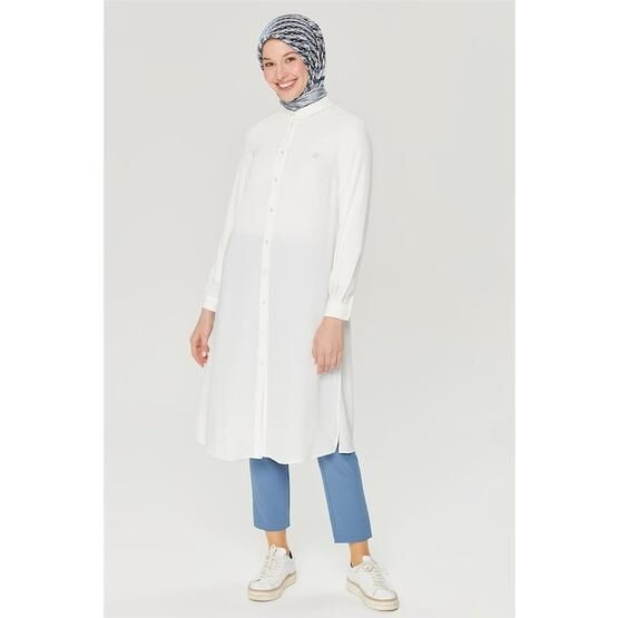 Armine 21YH411 Ekru Kadın Tesettür Tunik