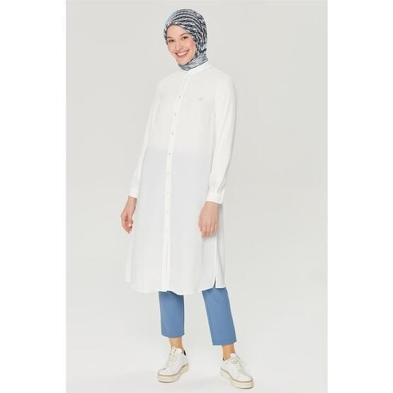 Armine 21YH411 Ekru Kadın Tesettür Tunik