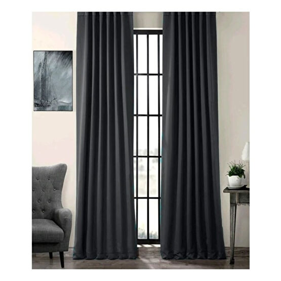 Arolife Taç Antrasit Gri Karartma Güneşlik Fon Perde - 150 x 260 cm Güneşlik Fiyatı
