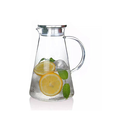 Arow - Dubai Gusto Metal Kapaklı Cam Sürahi 1600 ml Sürahi Fiyatı