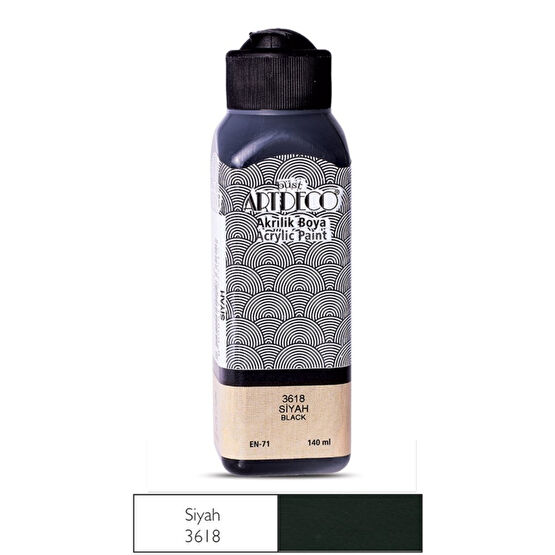 Artdeco Akrilik Boya 70r-3618 140 Mm Siyah