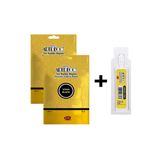 Artdeco Kumaş Boyası Siyah 2 Paket+fiske Sabitleme 1 Paket Kumaş Boyası Fiyatı