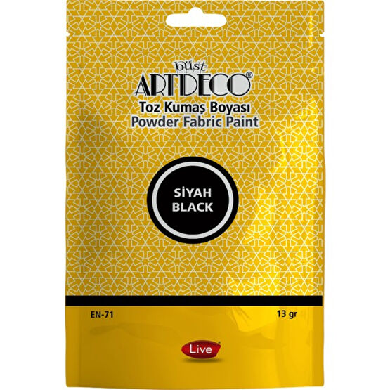 Artdeco Toz Kumaş Boyası Siyah 13 gr 1 Adet Kumaş Boyası Fiyatı