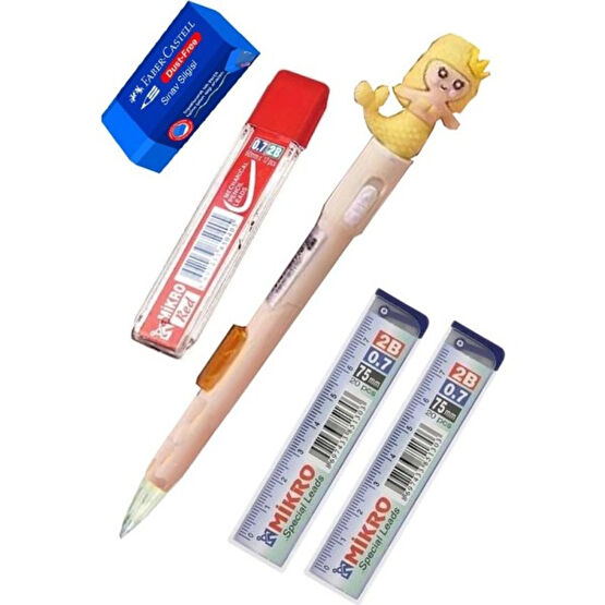 Artlantis Işıklı Deniz Kızı Uçlu Kalem Seti Sarı 0.7 mm 1 Paket Denizkızı Başlıklı Versatil Kalem Süslü Silikonlu Hediyelik Kalem - Standart - 0.7mm Mekanik Kurşun (Versatil) Kalem Fiyatı