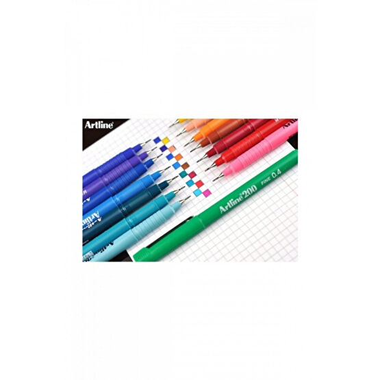 artline 200 Fineliner 0.4 Mm Ince Uçlu Yazı Ve Çizim Kalemi 15 Renk Teknik Çizim ve Grafik Kalemi Fiyatı
