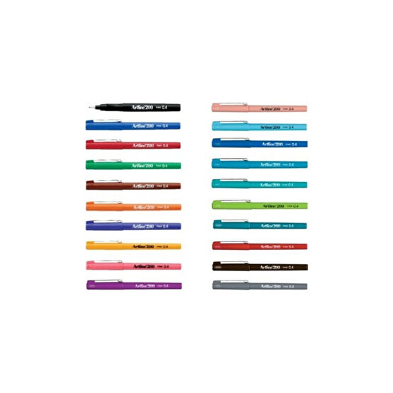 artline 200 Fineliner 0.4 Mm Ince Uçlu Yazı Ve Çizim Kalemi 20li Set Teknik Çizim ve Grafik Kalemi Fiyatı