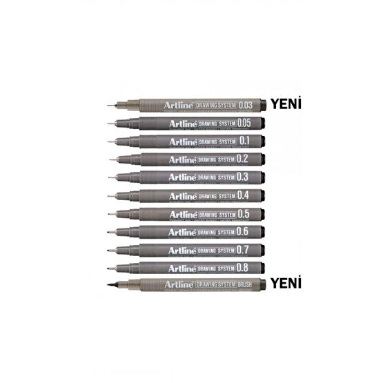 artline Drawing System Teknik Çizim Kalemi 11li Tam Set-2 Teknik Çizim ve Grafik Kalemi Fiyatı