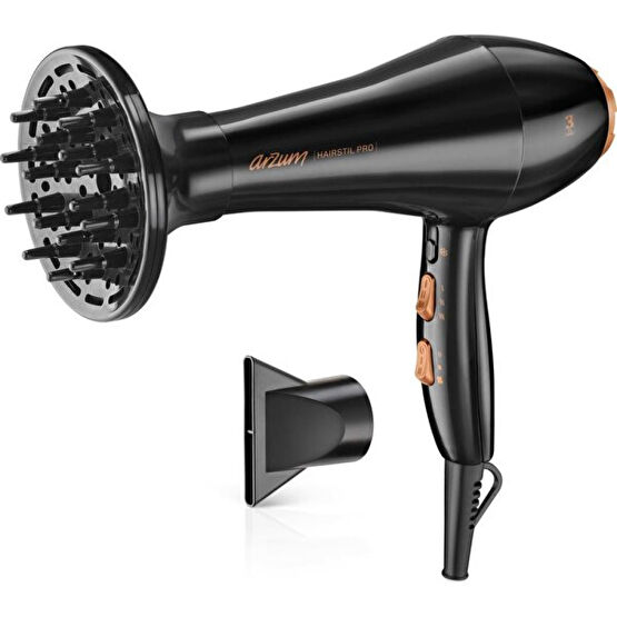Arzum Hairstil Pro Profesyonel AC Motor 2200W Saç Kurutma Makinesi - Siyah Saç Kurutma Makineleri Fiyatı