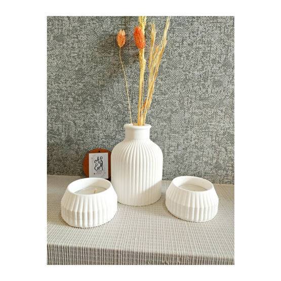 ASEM Dekoratif Iskandinav Vazo Tealight Mumluk Set Vazo Fiyatı
