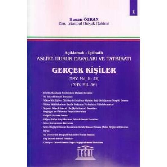 Asliye Hukuk Davaları ve Tatbikatı - Gerçek Kişiler 1 - Hasan Özkan