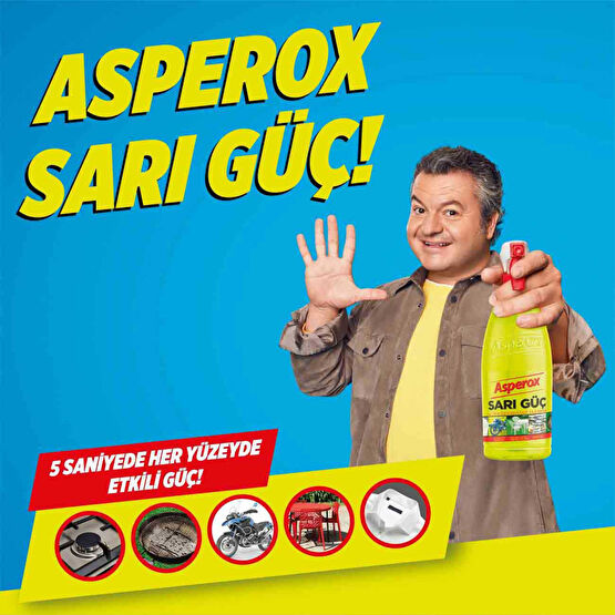 Asperox Sarı Güç Sprey 1000 ml Power Yağ ve Kir Çözücü