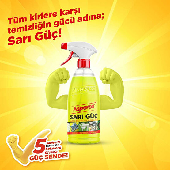 Asperox Sarı Güç Sprey 1000 ml Power Yağ ve Kir Çözücü