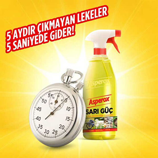 Asperox Sarı Güç Sprey 1000 ml Power Yağ ve Kir Çözücü