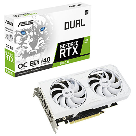 Asus GeForce Dual Rtx3060Ti-O8Gd6X RTX 3060 Ti 8 GB 256 Bit Gddr6X Beyaz Gaming Ekran Kartı Ekran Kartları Fiyatı