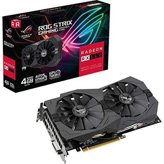 Asus RX 560 Rog-Strix-Rx560-4G-V2-Gaming 4 GB 128 Bit Gddr5 Ekran Kartı Ekran Kartları Fiyatı