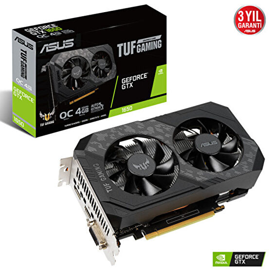 Asus TUF Gaming GeForce GTX 1650 OC Tuf-Gtx1650-O4Gd6-Gaming 4 GB 128 Bit Gddr6 Dx12 Gaming Ekran Kartı Ekran Kartları Fiyatı