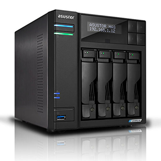 Asustor Lockerstor 4 Gen2 As6704T Celeron N5105 4 GB Ddr4 4 Yuvalı (4x22 TB Desteği) M.2 PCIe Nas Depolama Ünitesi NAS Server Fiyatı