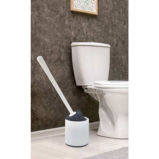ATA HOME Silikon Wc Tuvalet Banyo Fırçası Klozet Fırçası Beyaz-gri Oval Klozet Fırçası Fiyatı