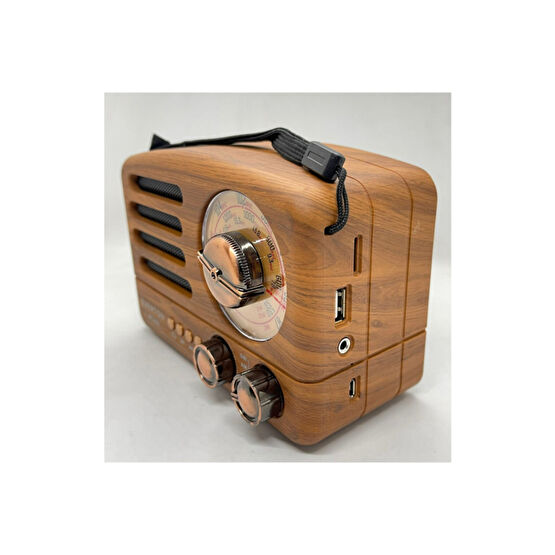 ataşbey Nostaljik Bluetoothlu Rt- Usb / Sd / Radyo Müzik Kutusu Alarmlı Saatler & Radyolar Fiyatı