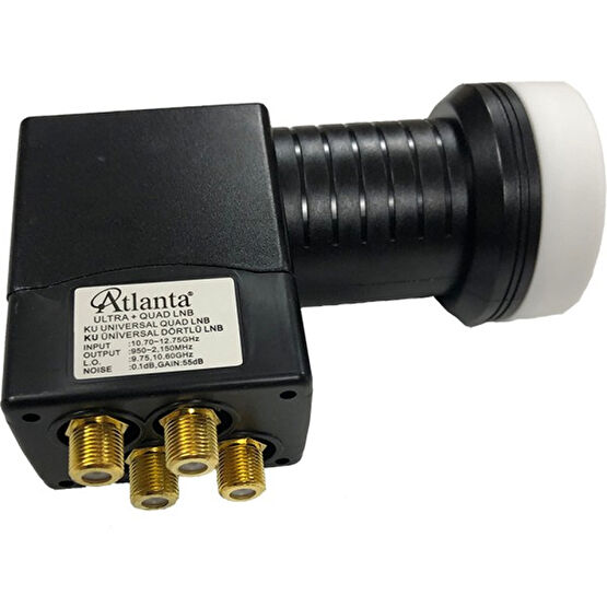 Atlanta Ultra+ Quad Dörtlü Dört Çıkışlı 4K Full HD LNB (Gold Konnektör/4 Uydu Alıcıda Kullanım) LNB ler Fiyatı